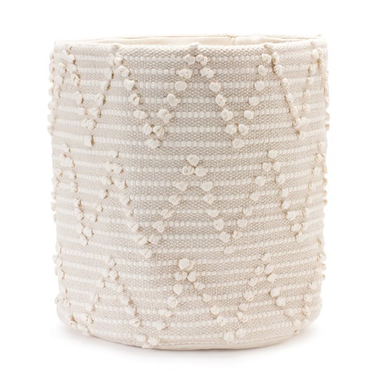 White Woven Cotton Basket Set